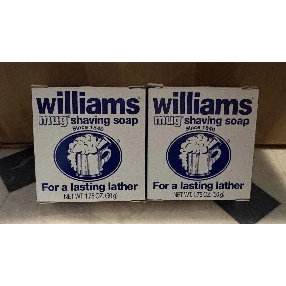 Lot Of 2 Williams Mug Shaving Soap 1.75 oz Each Bar Discontinued New